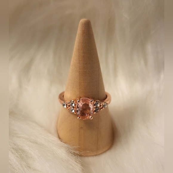 NWOT 14k Rose Gold Plated Zircon Promise Ring - Picture 5 of 5
